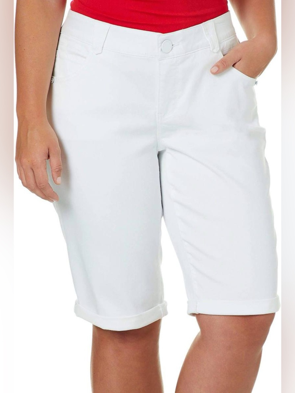 Democracy “Ab" solution Bermuda Short Optic White